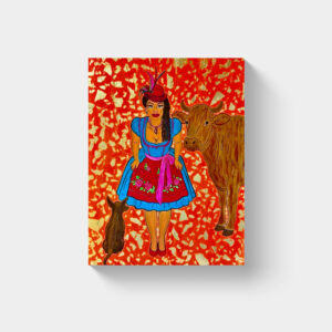 Almgold- Acryl auf Leinwand